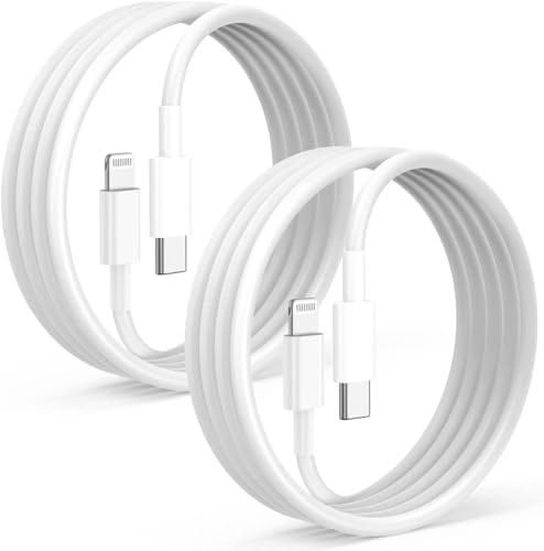 Apple USB-C to Lightning Cable 2-pack white coiled on white background showing both USB-C and Lightning connectors