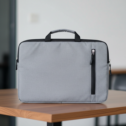 Light Grey Laptop Bag with Shoulder Strap